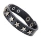 thumbnail image 2 of Pulsera brazalete con pu?o estrella de cuero PU Brazalete con dijes Mujer Joya Negro, 2 of 3