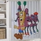 thumbnail image 5 of Las pasas de California-theme 4-Piece Shower Curtain Set with Rugs, Waterproof Bathroom Decor Set Includes Bath Mat, U-Shaped Rug, Toilet Lid Cover and Curtain with Hooks, 5 of 6