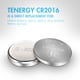thumbnail image 5 of Batería de litio Tenergy CR2016 de 3 V para relojes y más (paquete de 5), 5 of 6