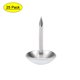 thumbnail image 1 of Uxcell 0.43''x0.67'' Clavos de Tapicería Tachuelas Cabeza Redonda Chinchetas Hierro Blanco 25Pcs, 1 of 5