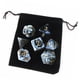thumbnail image 2 of Paquete De 7 Dados Poliédricos Con Juguetes De Barra De Bolsa Para Enseñanza De Matemáticas Negro, 2 of 3