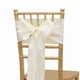 thumbnail image 1 of Xiao Hua Correa de Asiento Color Blanco Hueso - Juego de 4 Piezas, 108.27 x 6.69 Pulgadas Brillante y Reluciente, Lazo Sedoso Autoajustable DIY, Adecuado para Decoración de Sillas de Boda Banquete, 1 of 5