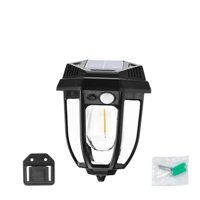 Oem - Farol Solar Decorativo Luz Calida Simple Negro