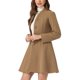 thumbnail image 4 of INSPIRE CHIC Abrigo de mujer con botones sencillos, línea A, abrigos de invierno de longitud media, M Marrón, 4 of 6