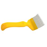 Ioensy - Peine De Dientes De Acero Inoxidable, Horquilla Para Desopercular, Accesorios De Apicultura De 21 Pines, Amarillo