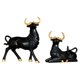 thumbnail image 1 of 1 Par De Estatua De Vaca, Escultura De Toro, Animal, Para Escritorio, Decoración Del Hogar, Negro, 1 of 5
