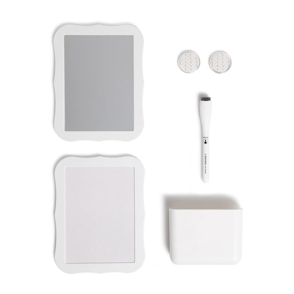 Kit Magnético para Casilleros con Pizarra de Escritura U Brands – Blanco