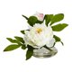 thumbnail image 2 of Flor artificial de peonía casi natural con jarrón de cristal (juego de 3), 2 of 6