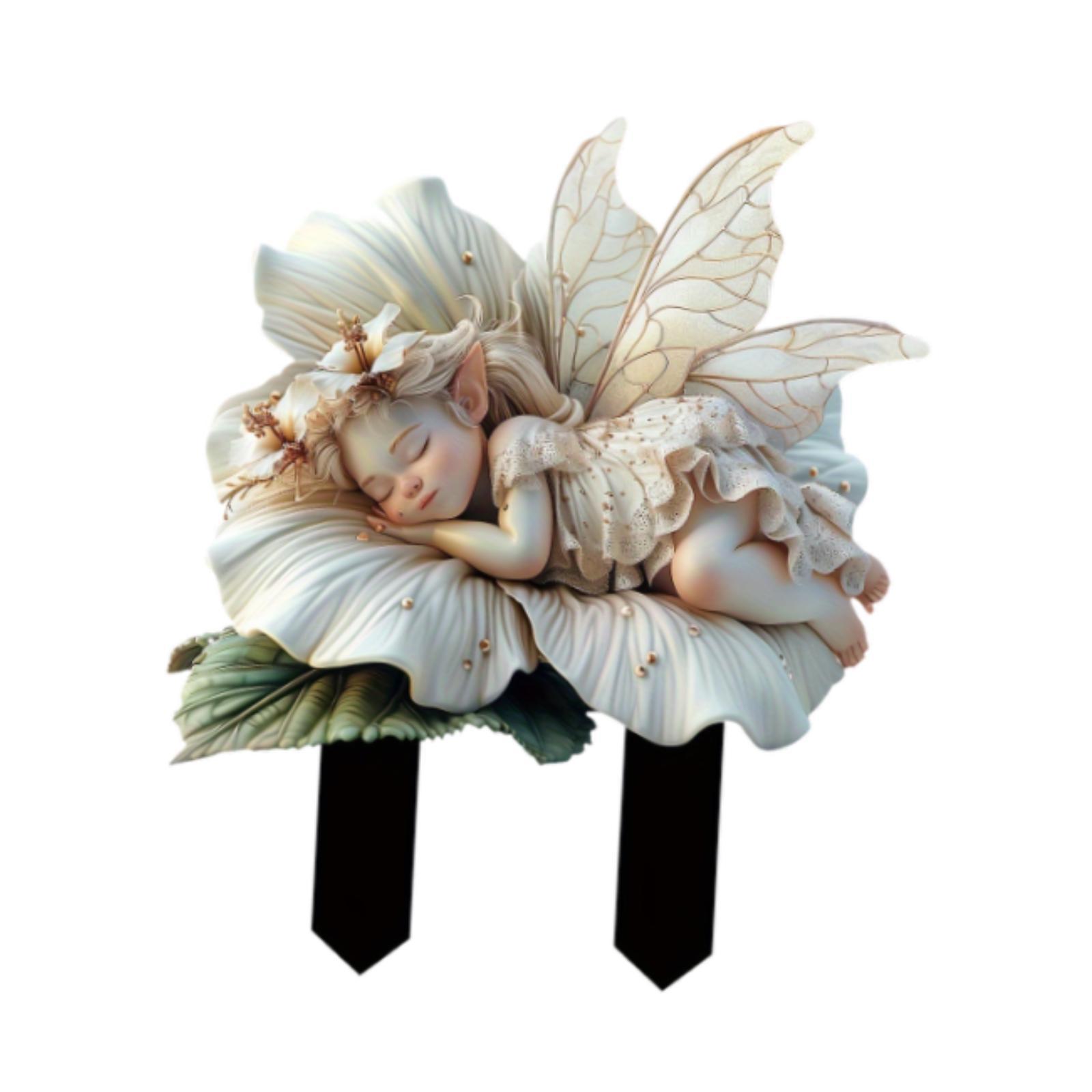 Bothyi - Estaca De Jardín De Hadas, Obra De Arte, Adorno 2D, Escultura Acrílica Para Patio De Césped