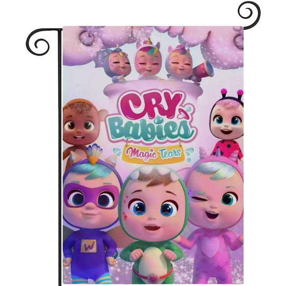 Cry Babies Bebé-bandera de jardín temática. 28CM*45CM