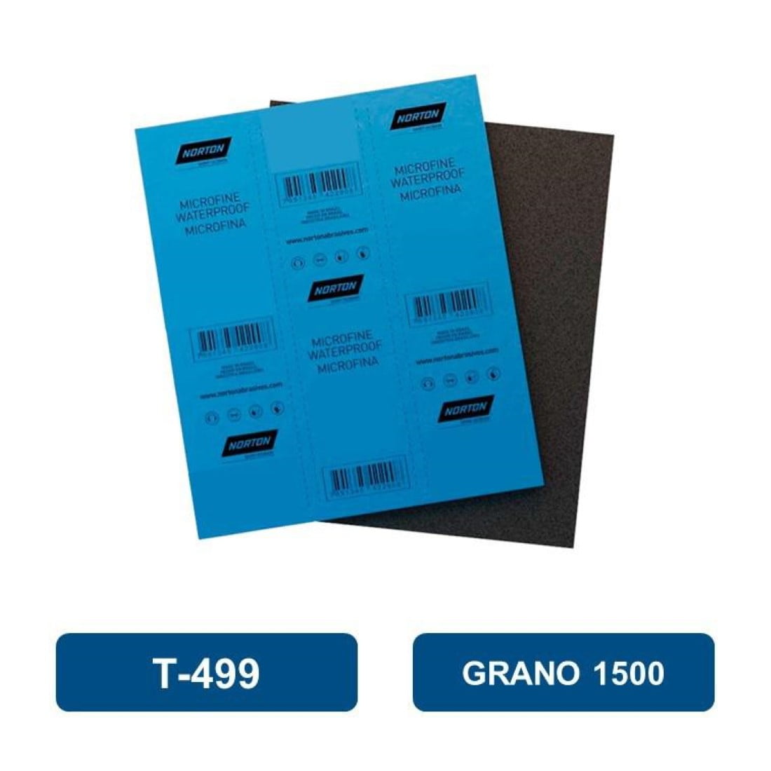 Norton - Lija Microfina Pulido Al Agua T-499 Grano 1500