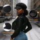 thumbnail image 2 of Gorro de invierno Comhats Newsboy en mezcla de lana para mujer, color negro, 2 of 7