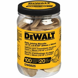 Dewalt - Galletas Para Unir Placas Paquete De 100 Para Carpintería Dw6825