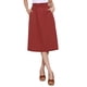 thumbnail image 1 of INSPIRE CHIC Falda de Algodón para Mujer Vuelta al Colegio Cintura Elástica Casual Campesina Línea A Midi con Bolsillos Rojo Oscuro XS, 1 of 6