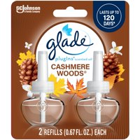 Recambios Glade Plugins Para Ambientador, Madera De Cachemir, 40 Ml, Paquete De 2