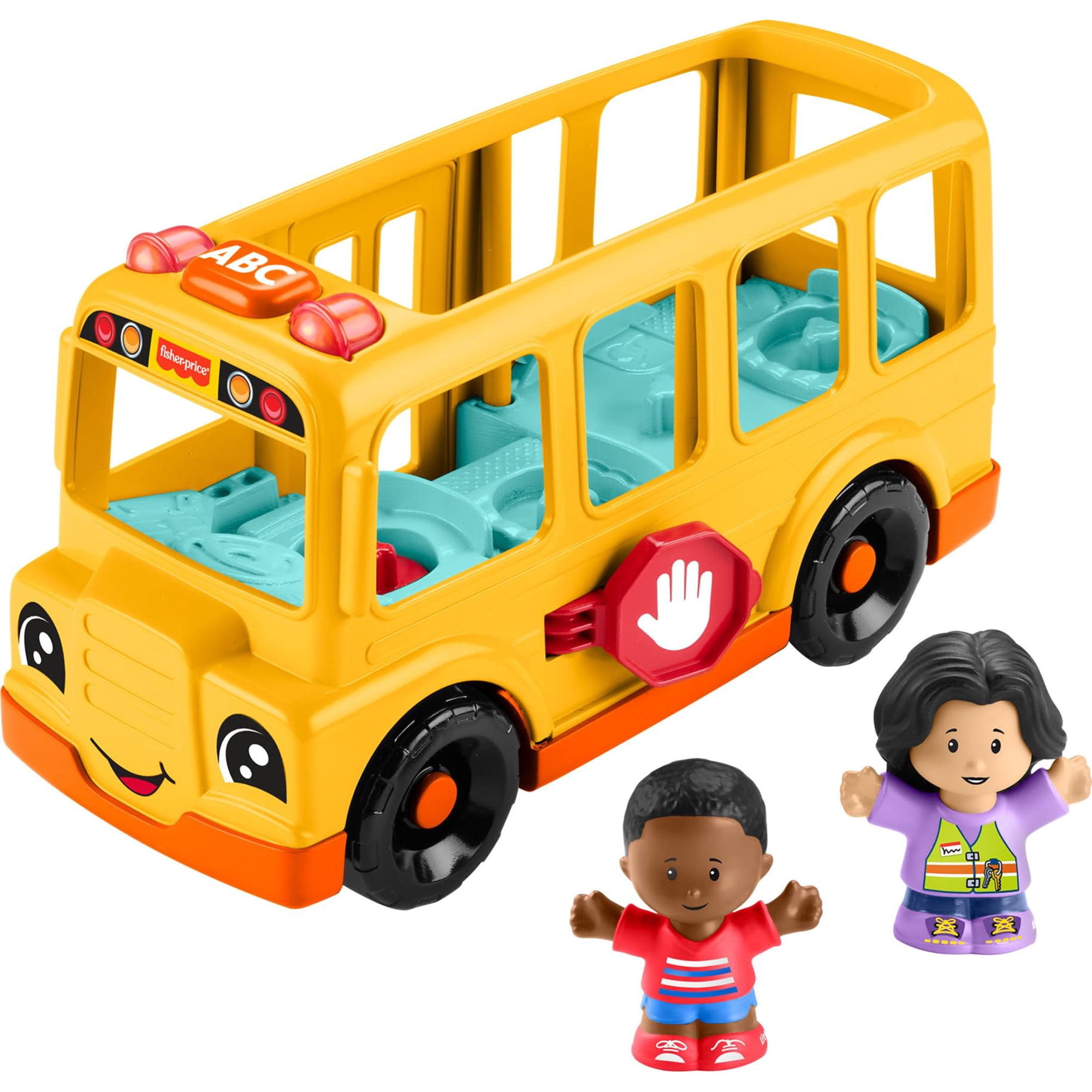 Autobús Escolar De Juguete Fisher-price Little People Con 2 Figuras 1+y