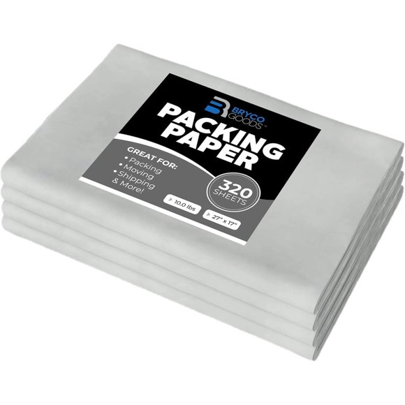 Bryco Goods Newsprint Packing Paper Sheets for Moving 10 lb