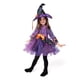 thumbnail image 3 of Disfraz de bruja de Spooktacular Creations, naranja y morado, niña de 3 a 4 años, 3 of 9