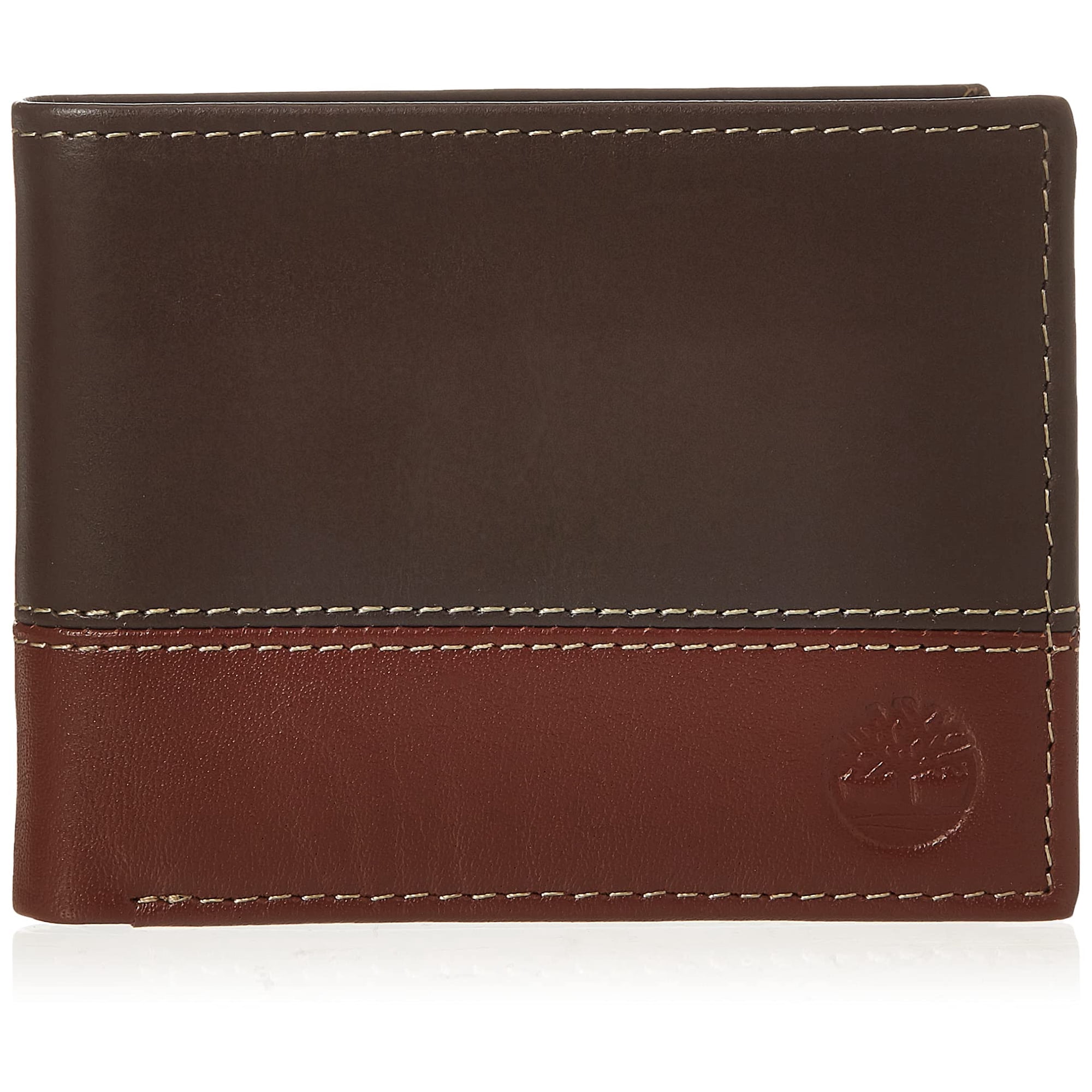 Cartera Timberland Passcase Billetera Bifold De Cuero Marrón Para Hombre