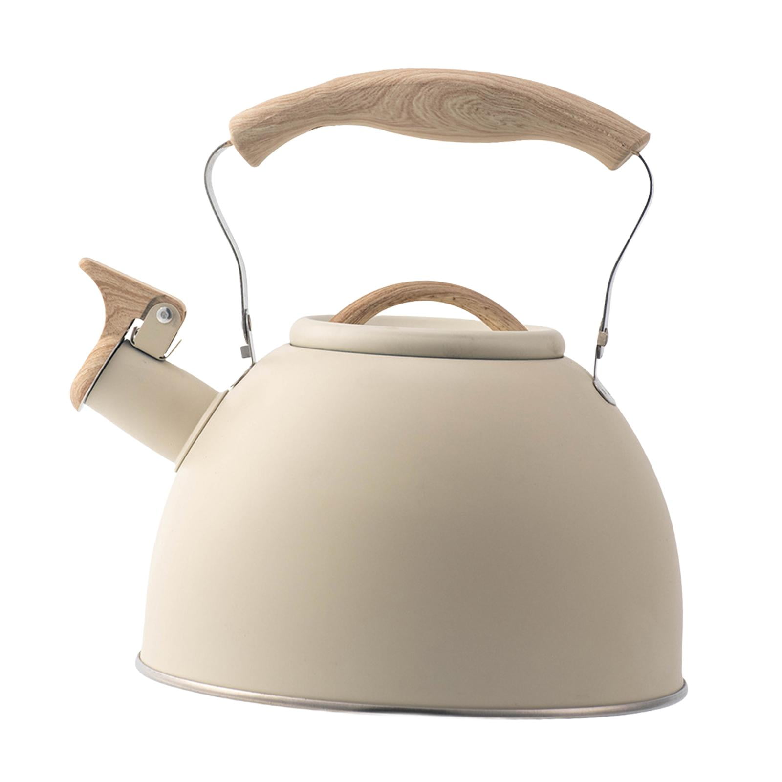 Bothyi - Hervidor De Té Con Silbido, Hervidor Portátil Con Silbido Fuerte Para Acampar, Dormitorio, Hogar, Color Beige