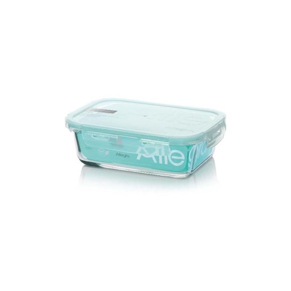 Hermético Vidrio Rectangular 600ML 1 Pieza Transparente