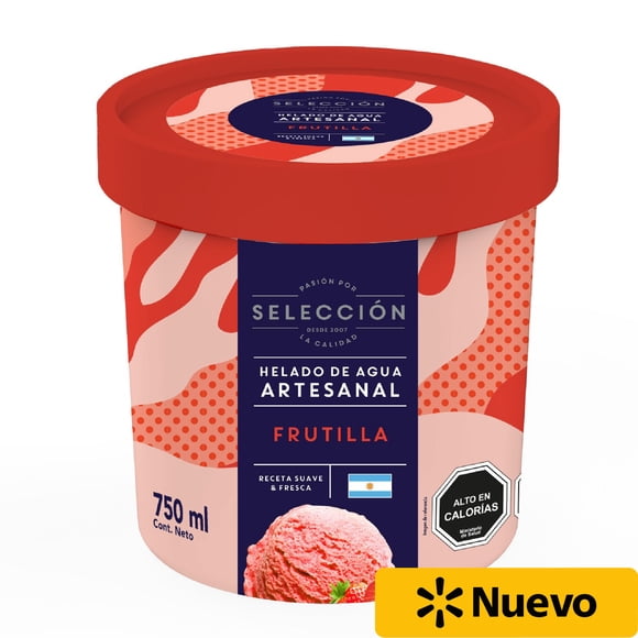 Helado Artesanal Sorbete Frutilla, 750 Ml