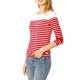 thumbnail image 4 of INSPIRE CHIC Blusa de Mujer para Regreso a Clases con Bloque de Color a Rayas de Manga Larga Camiseta Casual M Rojo-Blanco, 4 of 8