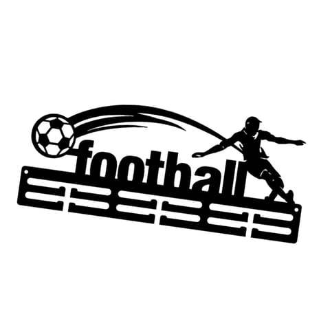 Ioensy - Perchero De Exhibición Para Colgar Medallas, Fácil De Instalar, De Hierro, Para Colgar Trofeos De Fútbol En Casa.