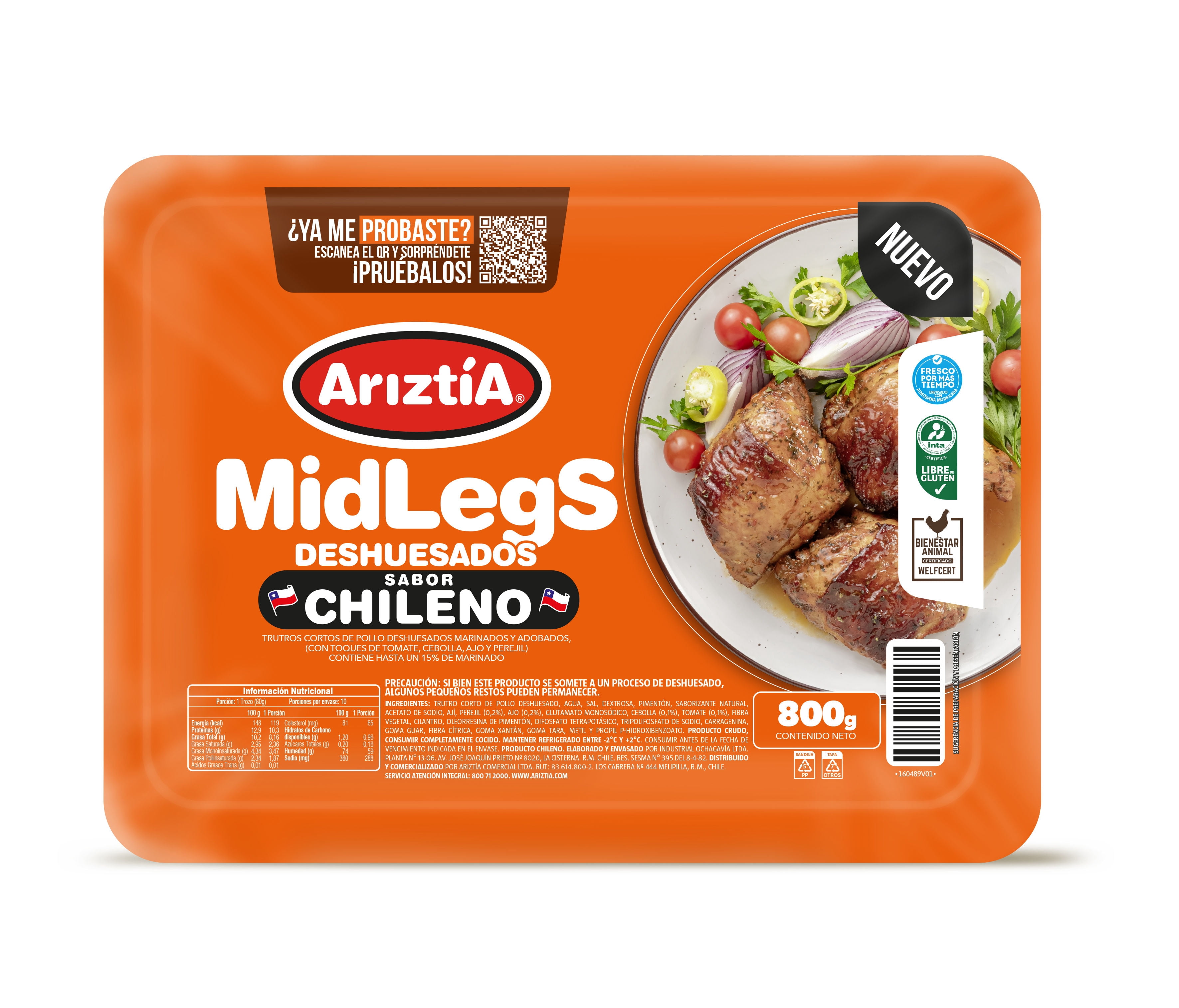 Pollo Trutro Deshuesado Chileno 800 g Ariztia