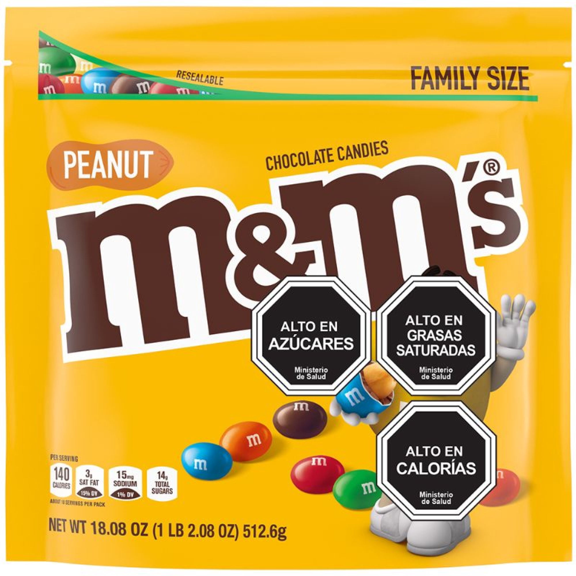 Chocolate Con Leche Y Maní 512 g M&M'S