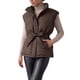 thumbnail image 1 of INSPIRE CHIC Chaleco Acolchado para Mujer con Cinturón y Cuello Alto Cremallera Ligera Chaqueta Acolchada Café Mediano, 1 of 6