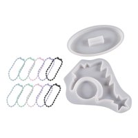 Magideal - Modelo De Marco De Fotos, Exhibición De Fotos, Modelo De Fundición Epoxi, Arte De Mesa, Artesanía, Adorno De Regalo Artesanal, Decoración Del Hogar, Con Cadena De Colores