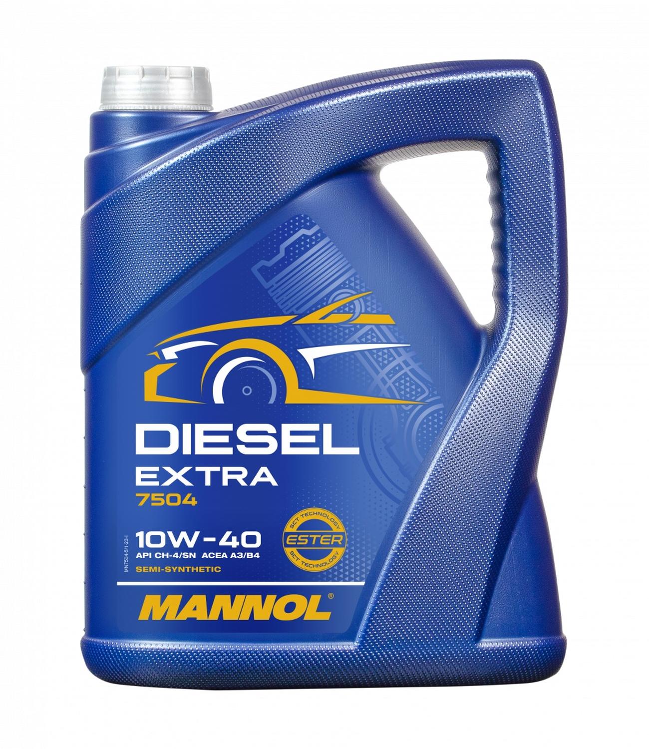 Aceite De Motor Diesel Extra 10W40 Mannol 5Lts