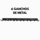 thumbnail image 3 of Perchero De Pared Metal Color Negro 6 Ganchos Doble Multiuso, 3 of 6