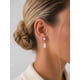 thumbnail image 2 of Aros Nácar Rectangular Plata 950 Tornillo Mariposa Colgantes Mujer Elegantes Piedra Blanca., 2 of 4