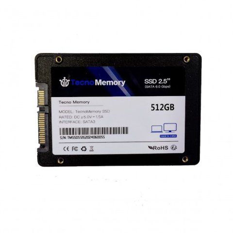 Tecnomemory - Disco Solido Ssd 512Gb W400/R510 Mb/S