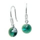 thumbnail image 1 of Aros Punto de Luz Plata Italiana 925 y Cristal Genuino Emerald, 1 of 4