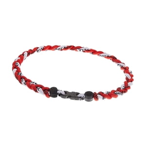 Ioensy - Collar De Béisbol Joyería Decorativa Para Hombres Niños Niñas Amantes Del Equipo De Béisbol Rojo Blanco