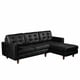 thumbnail image 2 of Sofa Chaiselong Der Napoles Cuero Kentucky Negro, 2 of 5