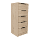 thumbnail image 3 of Cómoda Alta Kaia 5 Cajones Rovere Y Blanco 107x45x41 Cm - Muebles Organizadores, 3 of 18