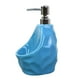 thumbnail image 3 of Dispensador De Jabón Vacío De Cerámica Con Compartimento De Almacenamiento Para Loción Azul, 3 of 3