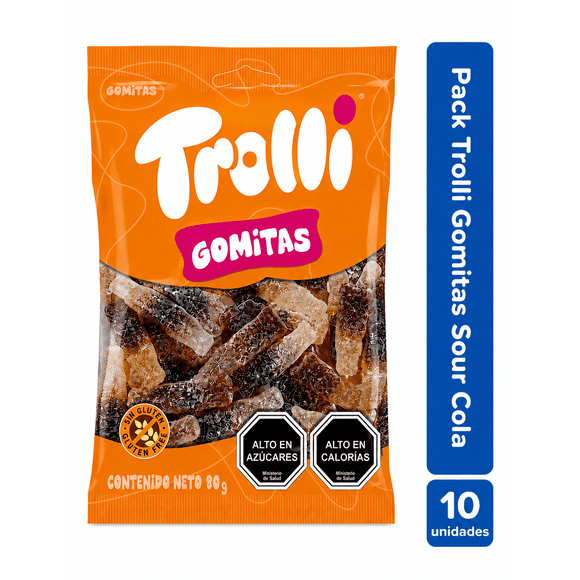 Pack 10 Gomitas Sour Cola 80g