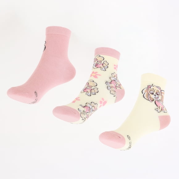 Tripack Calcetines Niña Rosado Skye Paw Patrol