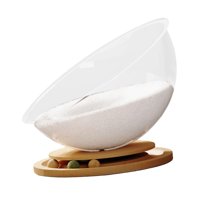 Ioensy - Cama De Cápsula Transparente Centro De Actividades Estable Para Todas Las Estaciones Juguetes De Pelota Cama De Madera Para Gatos Con Tapete S