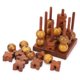 thumbnail image 2 of Juego de mesa Tic Tac Toe Ajuny 3D de madera para interiores y exteriores, 2 of 9