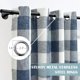 thumbnail image 2 of Cortinas DriftAway a Cuadros de Búfalo Azul Marino 132x213 cm Forradas, 2 of 9