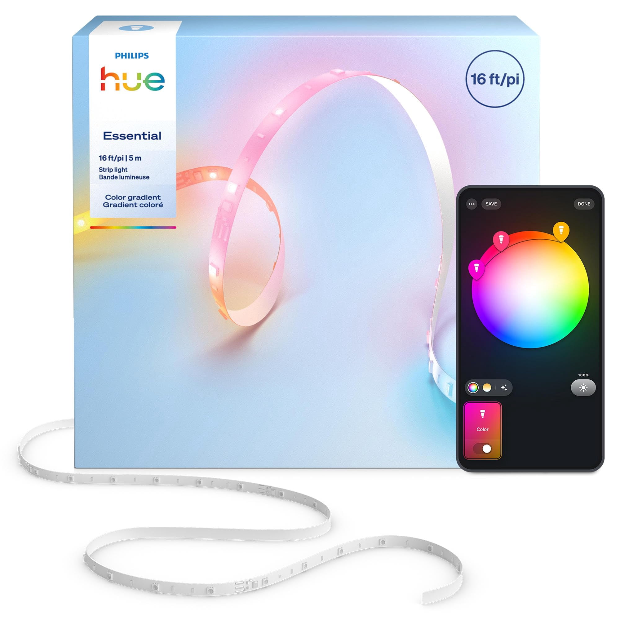 Tira De Luces Led Philips Hue Essential Rgbic De 5 Metros