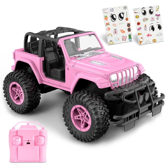 Rc Car Rosa A Escala 1 16 Con Pegatina Diy Para Niñas De 4 A 10 Años
