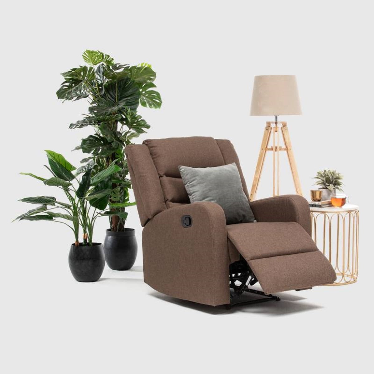 Daniels - Berger Reclinable De Lino Café 98014br