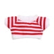 thumbnail image 3 of Figura De Felpa Camiseta A Rayas Accesorios Para Fotos Vestido De Flexibilidad Para Muñecas De 17 Cm Rojo, 3 of 3